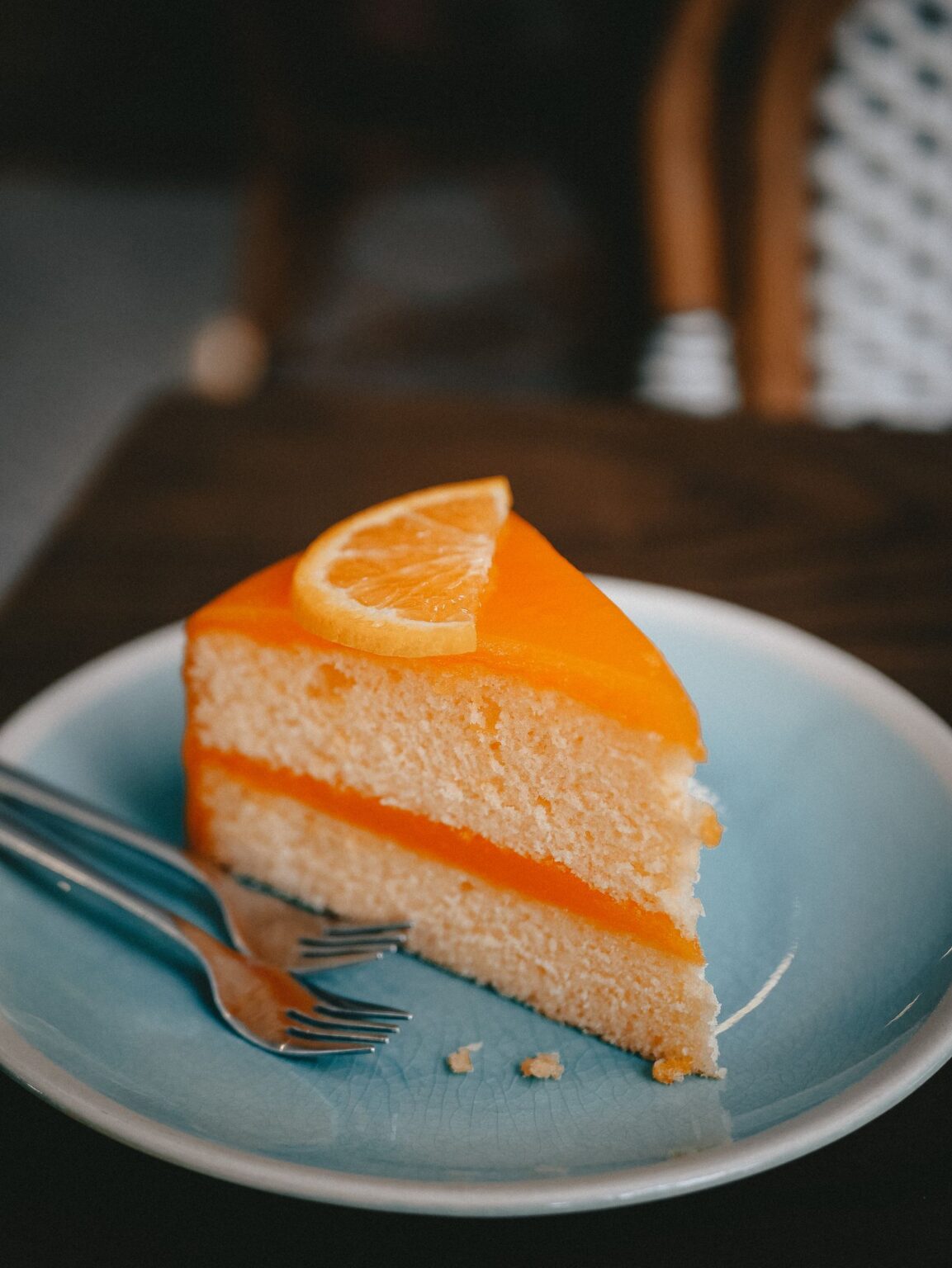 Fetta di torta all’arancia